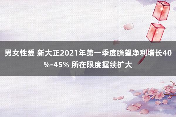 男女性爱 新大正2021年第一季度瞻望净利增长40%-45% 所在限度握续扩大