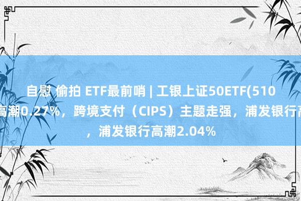 自慰 偷拍 ETF最前哨 | 工银上证50ETF(510850)早盘高潮0.27%，跨境支付（CIPS）主题走强，浦发银行高潮2.04%