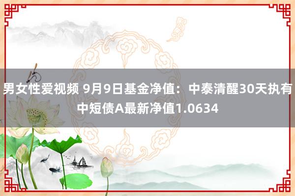 男女性爱视频 9月9日基金净值：中泰清醒30天执有中短债A最新净值1.0634