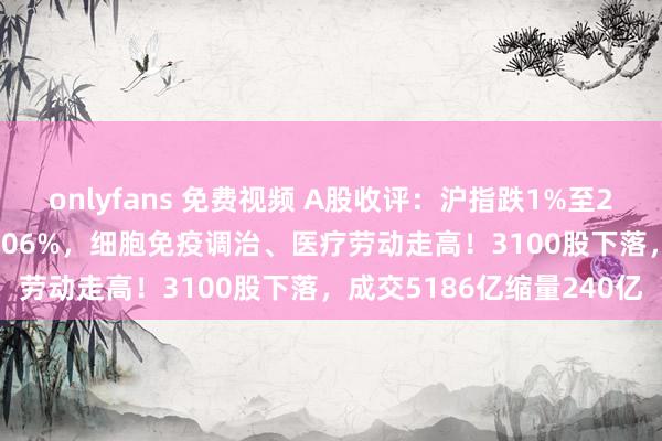 onlyfans 免费视频 A股收评：沪指跌1%至2736点创指尾盘翻红涨0.06%，细胞免疫调治、医疗劳动走高！3100股下落，成交5186亿缩量240亿