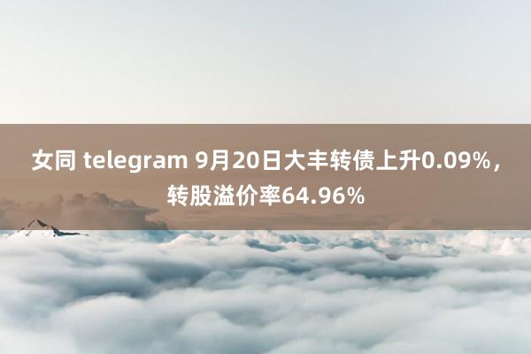 女同 telegram 9月20日大丰转债上升0.09%，转股溢价率64.96%