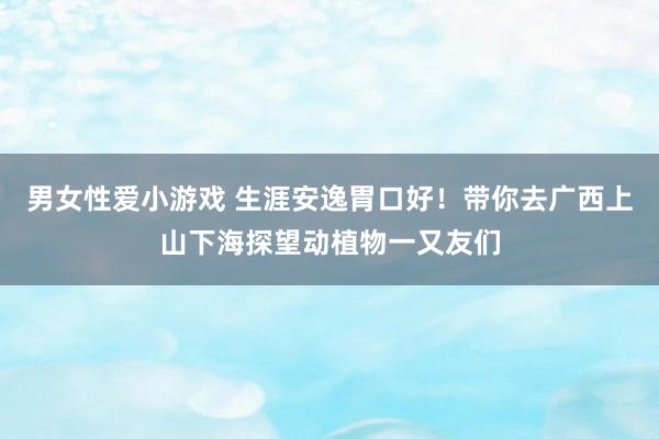 男女性爱小游戏 生涯安逸胃口好！带你去广西上山下海探望动植物一又友们