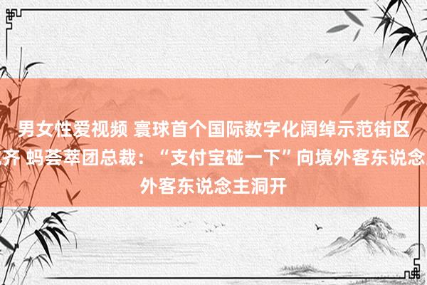 男女性爱视频 寰球首个国际数字化阔绰示范街区落户成齐 蚂荟萃团总裁：“支付宝碰一下”向境外客东说念主洞开