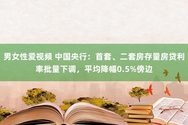 男女性爱视频 中国央行：首套、二套房存量房贷利率批量下调，平均降幅0.5%傍边