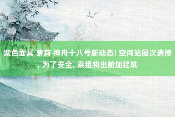 紫色面具 萝莉 神舟十八号新动态! 空间站屡次遭撞, 为了安全, 乘组将出舱加建筑