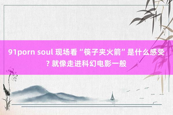 91porn soul 现场看“筷子夹火箭”是什么感受? 就像走进科幻电影一般