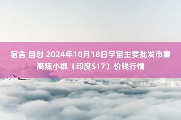 宿舍 自慰 2024年10月18日宇宙主要批发市集高辣小椒（印度S17）价钱行情