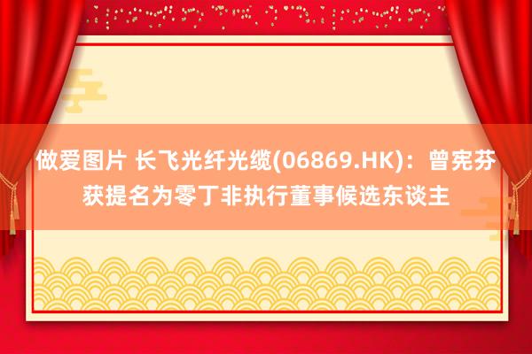 做爱图片 长飞光纤光缆(06869.HK)：曾宪芬获提名为零丁非执行董事候选东谈主