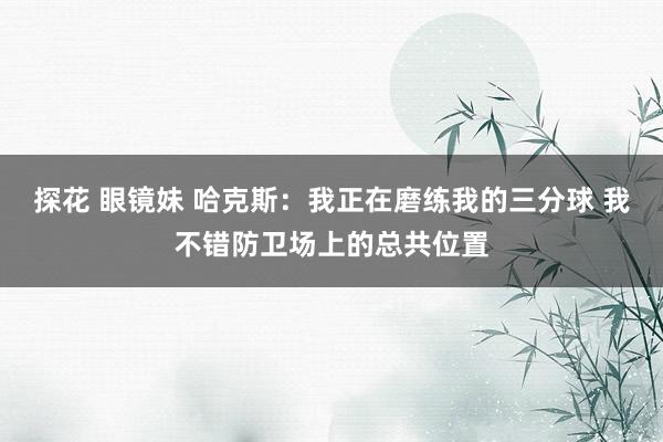 探花 眼镜妹 哈克斯：我正在磨练我的三分球 我不错防卫场上的总共位置