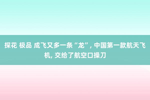 探花 极品 成飞又多一条“龙”, 中国第一款航天飞机, 交给了航空口操刀