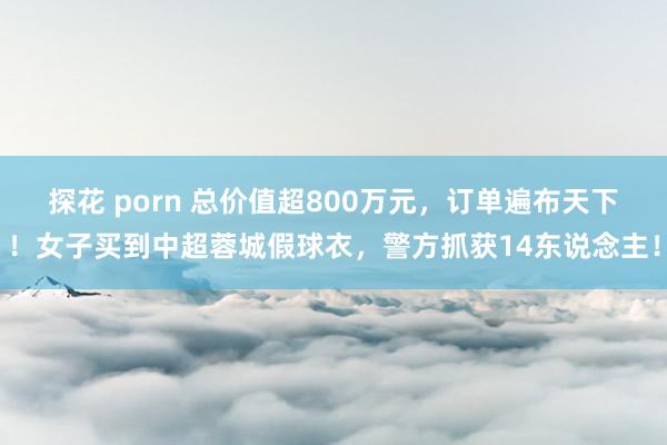 探花 porn 总价值超800万元，订单遍布天下！女子买到中超蓉城假球衣，警方抓获14东说念主！