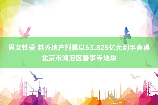 男女性爱 越秀地产附属以63.825亿元到手竞得北京市海淀区善事寺地块