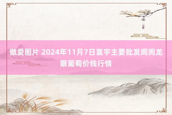 做爱图片 2024年11月7日寰宇主要批发阛阓龙眼葡萄价钱行情