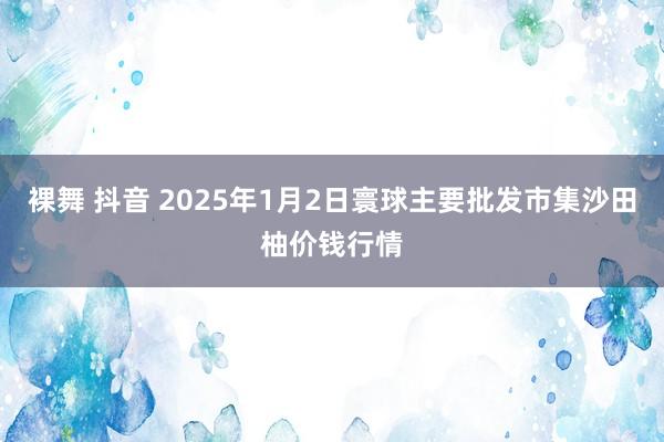 裸舞 抖音 2025年1月2日寰球主要批发市集沙田柚价钱行情