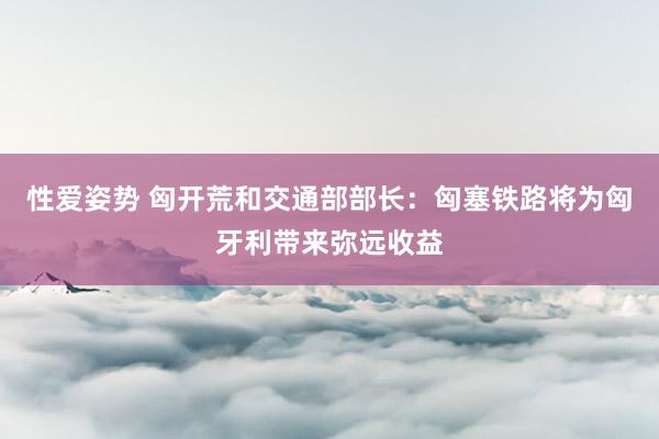 性爱姿势 匈开荒和交通部部长：匈塞铁路将为匈牙利带来弥远收益