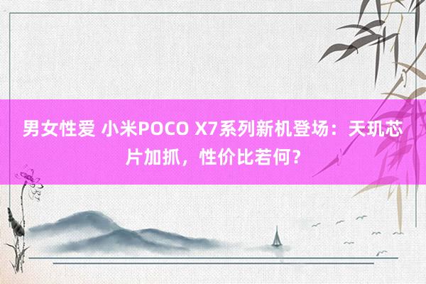 男女性爱 小米POCO X7系列新机登场：天玑芯片加抓，性价比若何？