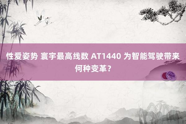 性爱姿势 寰宇最高线数 AT1440 为智能驾驶带来何种变革？