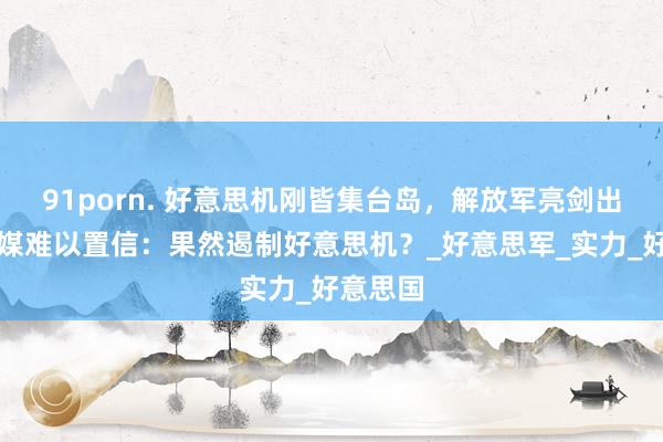 91porn. 好意思机刚皆集台岛，解放军亮剑出鞘，台媒难以置信：果然遏制好意思机？_好意思军_实力_好意思国