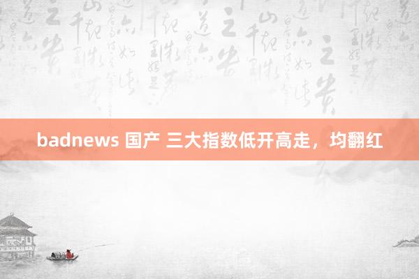 badnews 国产 三大指数低开高走，均翻红